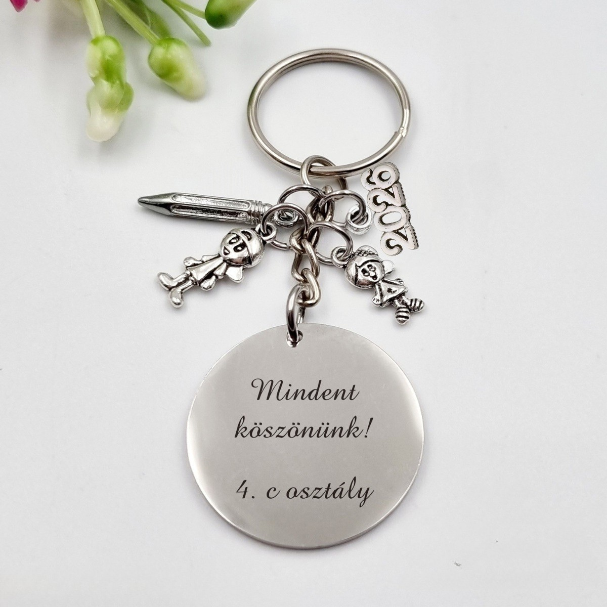 Gravírozott ballagási kulcstartó tanítóknak 5.