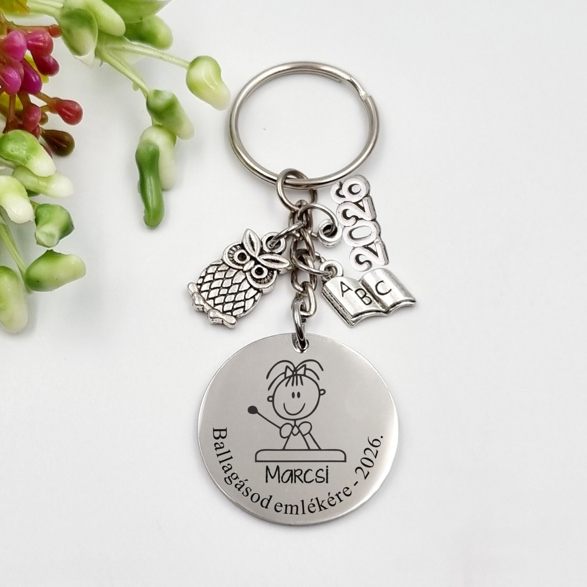 Gravírozott grafikás ballagási kulcstartó végzősöknek 5_65.