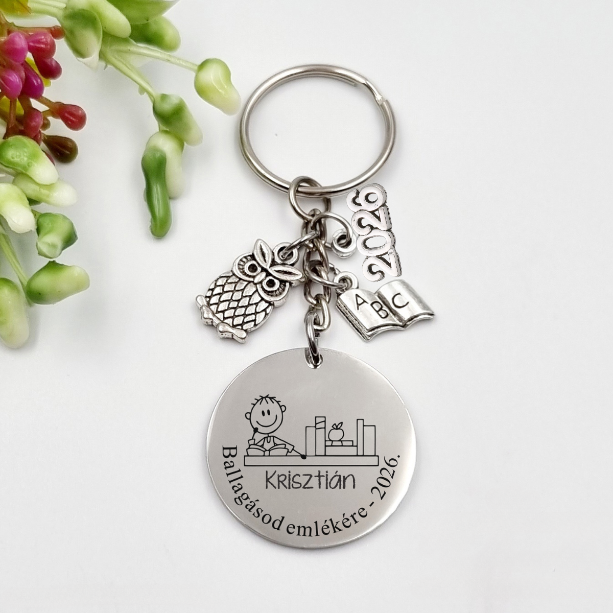 Gravírozott grafikás ballagási kulcstartó végzősöknek 5_66.