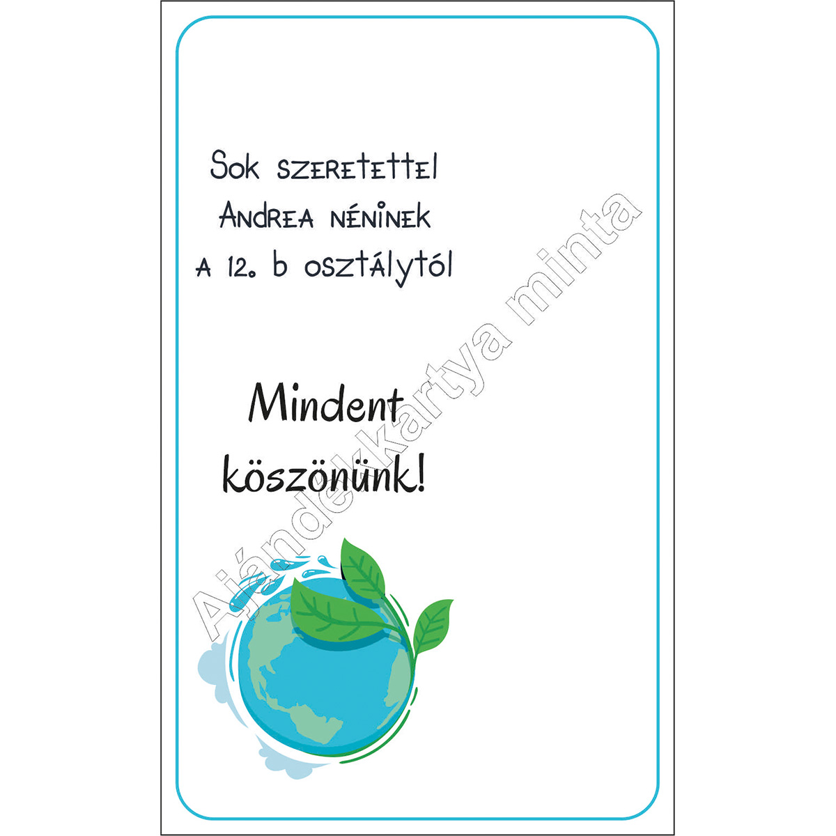 Ajándékkártya biológiatanároknak könyvjelzőhöz, kulcstartóhoz