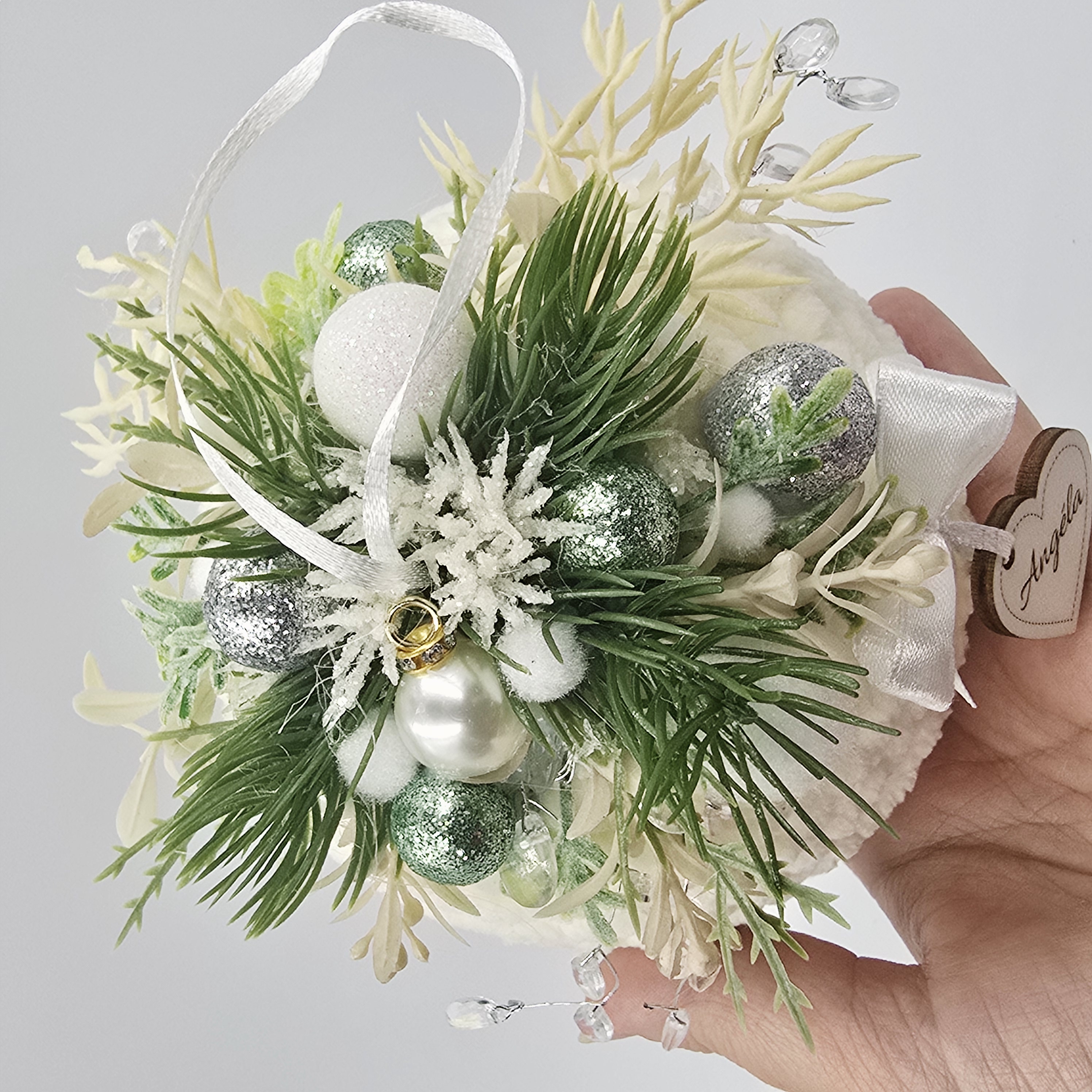 Kézműves karácsonyi gömb 1.