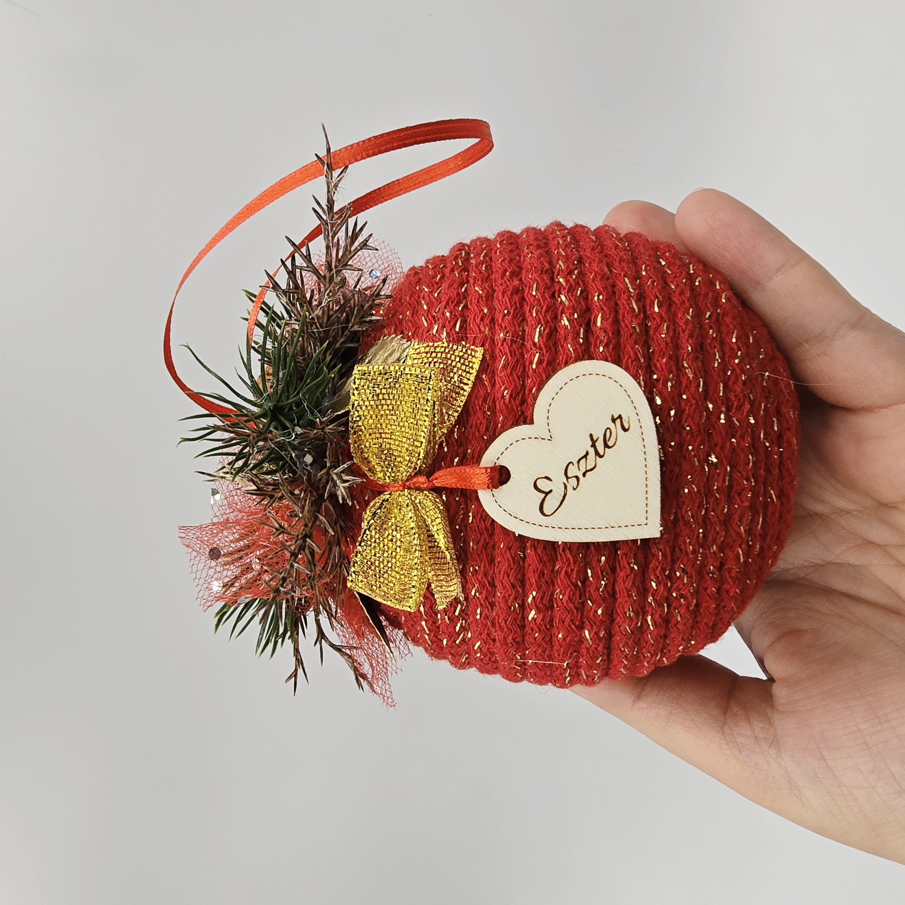 Kézműves karácsonyi gömb 7.