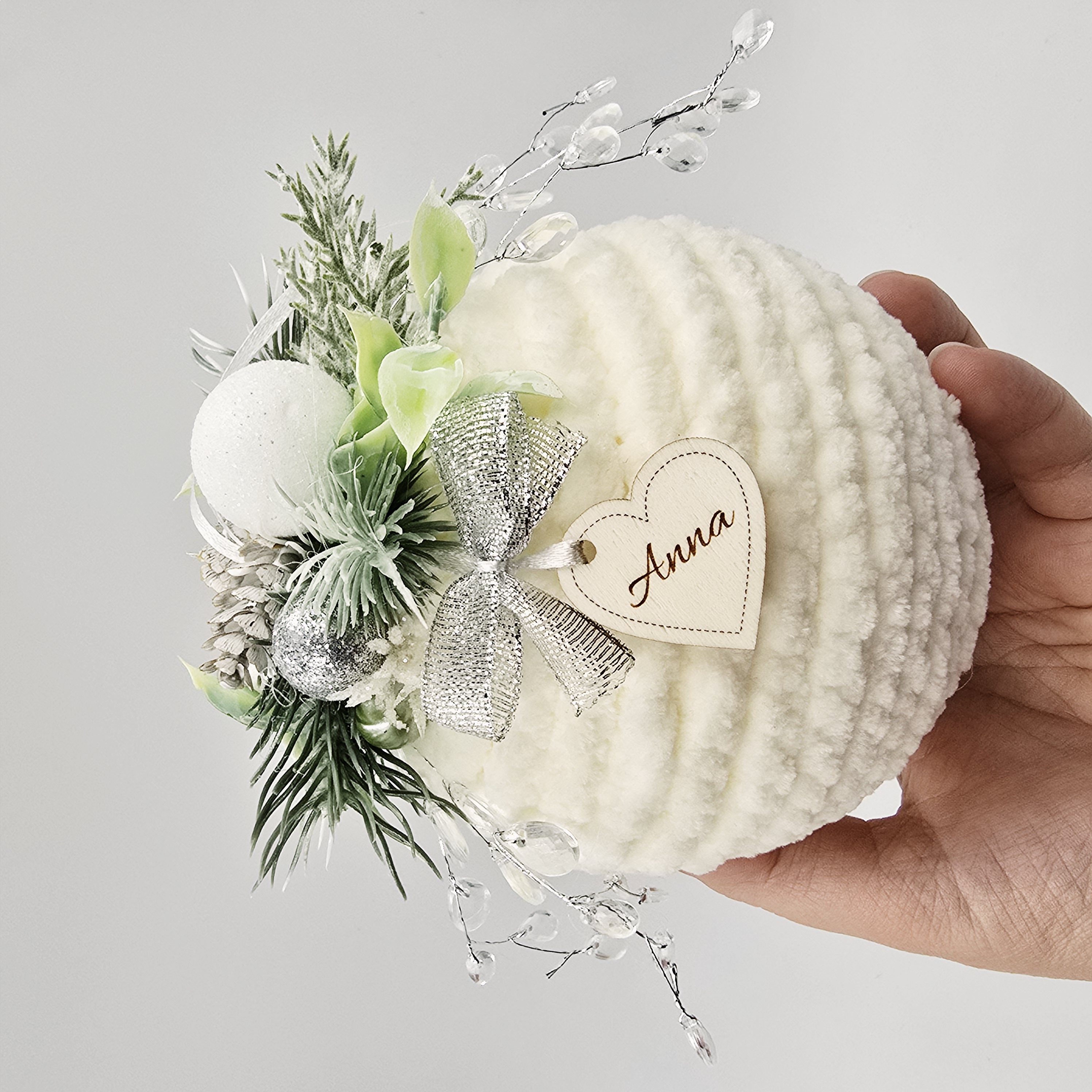 Kézműves karácsonyi gömb 16.